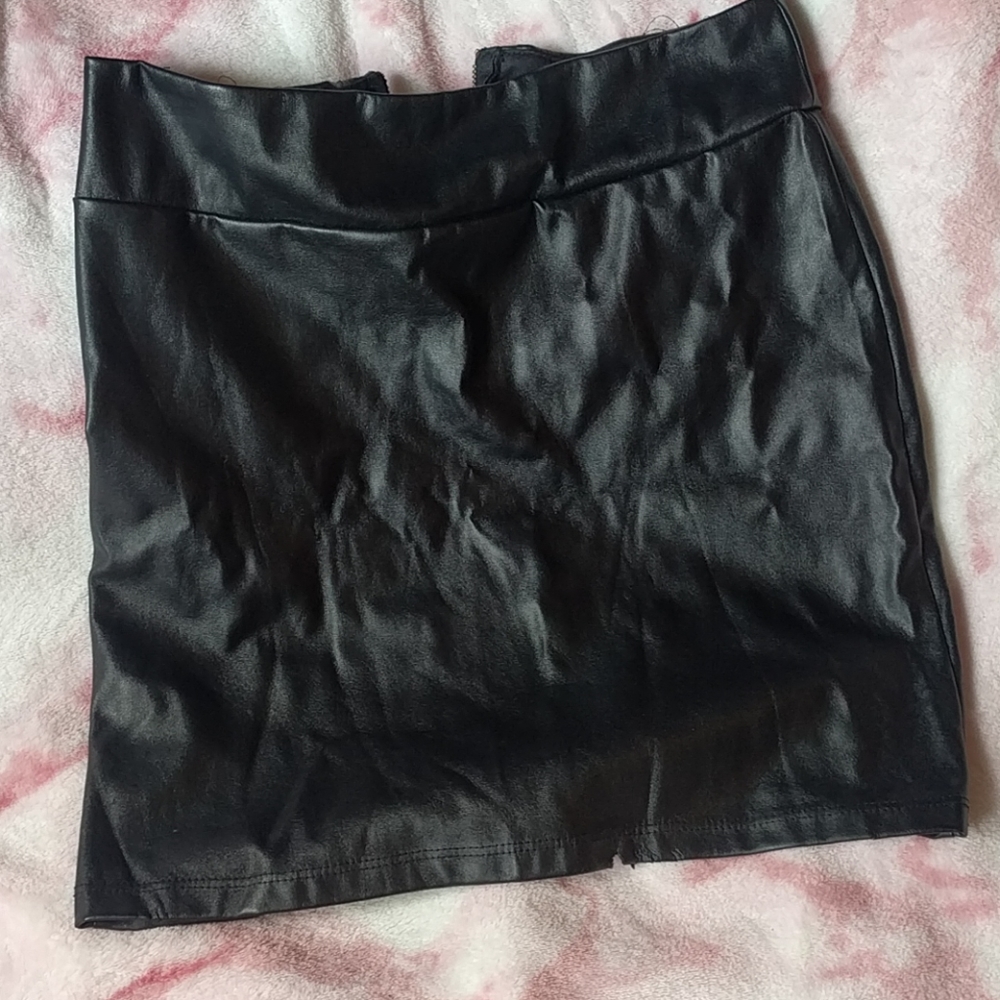 Faux Leather Skirt